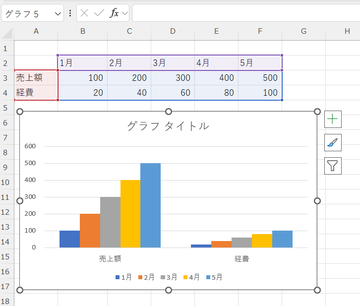 excel 棒グラフ