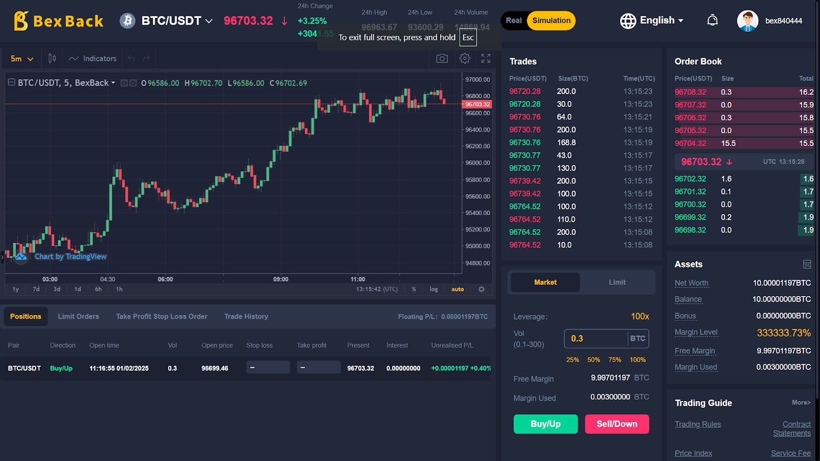 bexback-trading-page