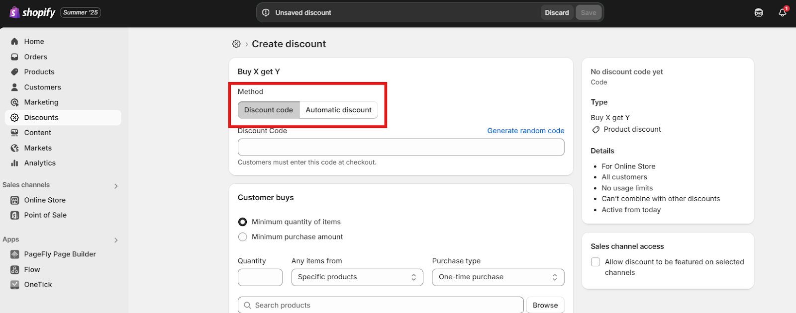How Shopify Handles Buy X Get Y Discounts