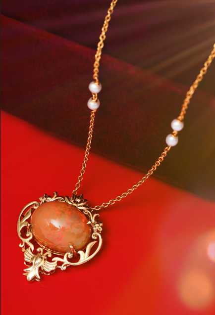 Opal Pendant Necklace with Cultured Pearl Accents | CKC Jewellers Online