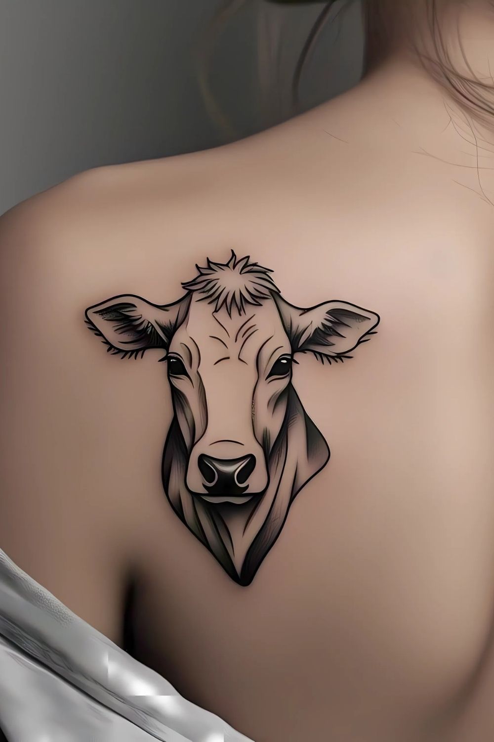 Minimalist Cow Head