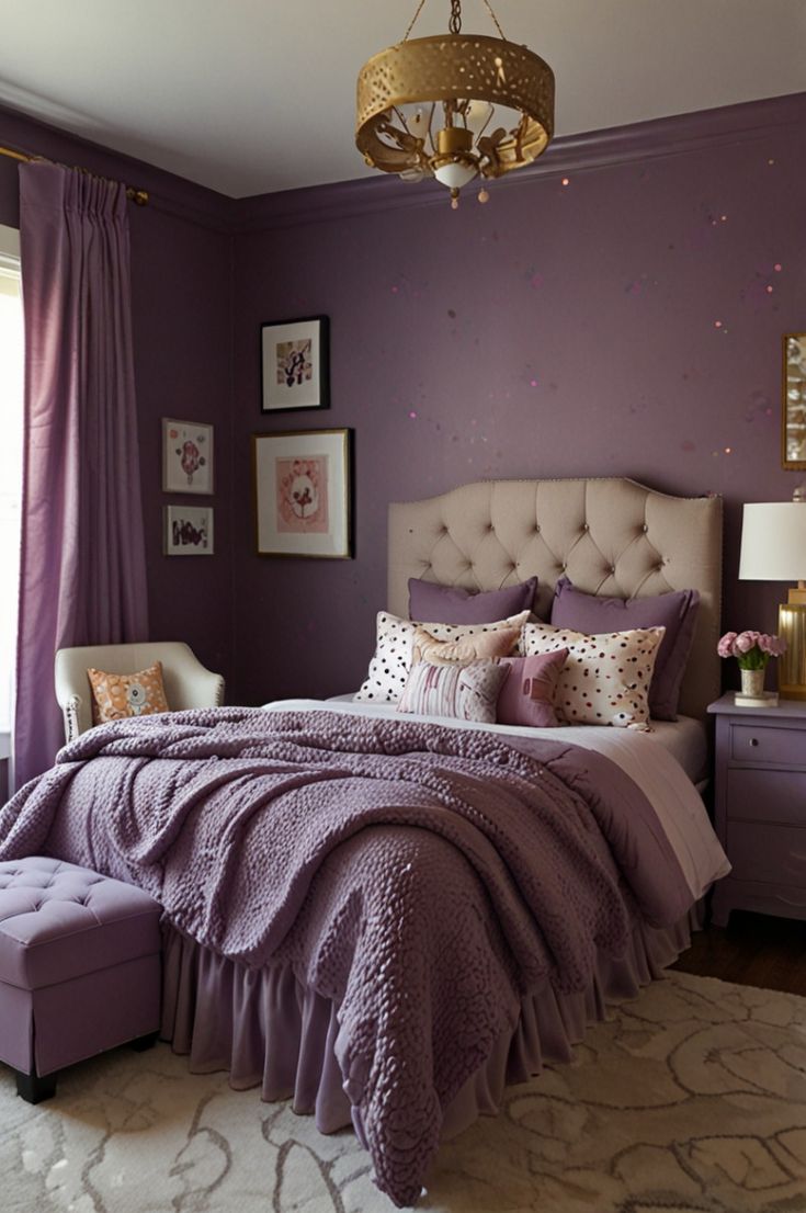 Plum and White for Bedroom Walls