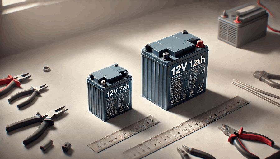 What Is the Size Difference Between 12V 7Ah and 12V 12Ah Battery