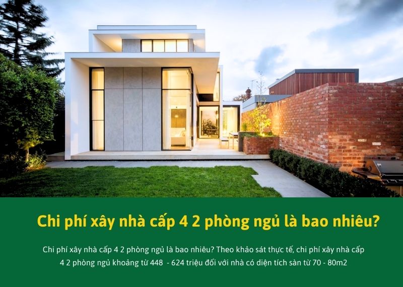 Chi phí xây nhà cấp 4 2 phòng ngủ là bao nhiêu Xây dựng Nhất Tín