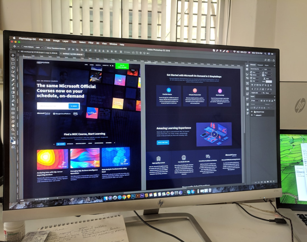 grey flat screen computer monitor by Eftakher Alam