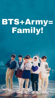 This contains an image of BTS family