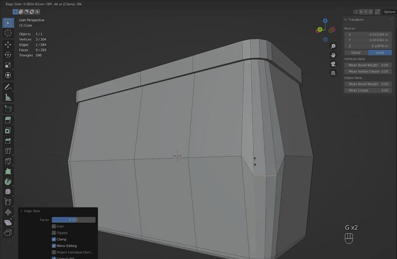 Basic 3D cube created