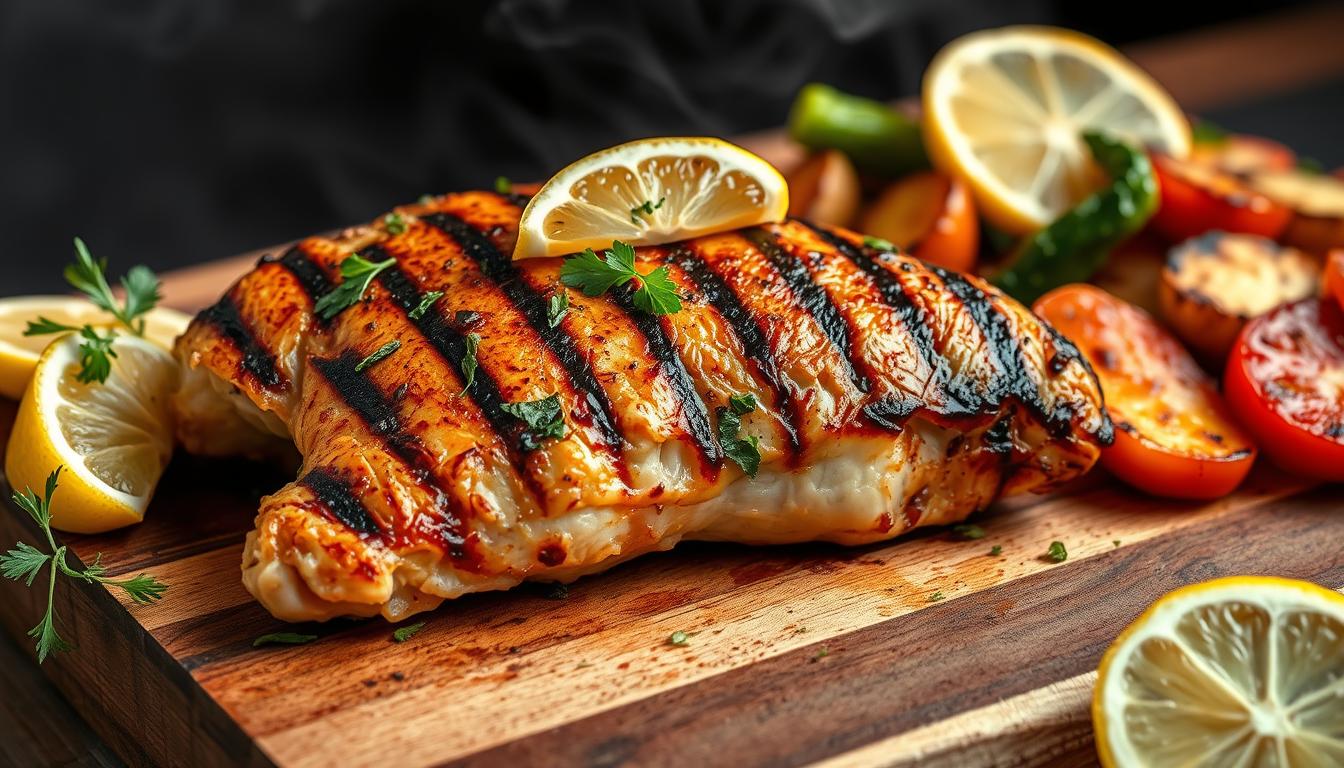 grilled bone in chicken breast