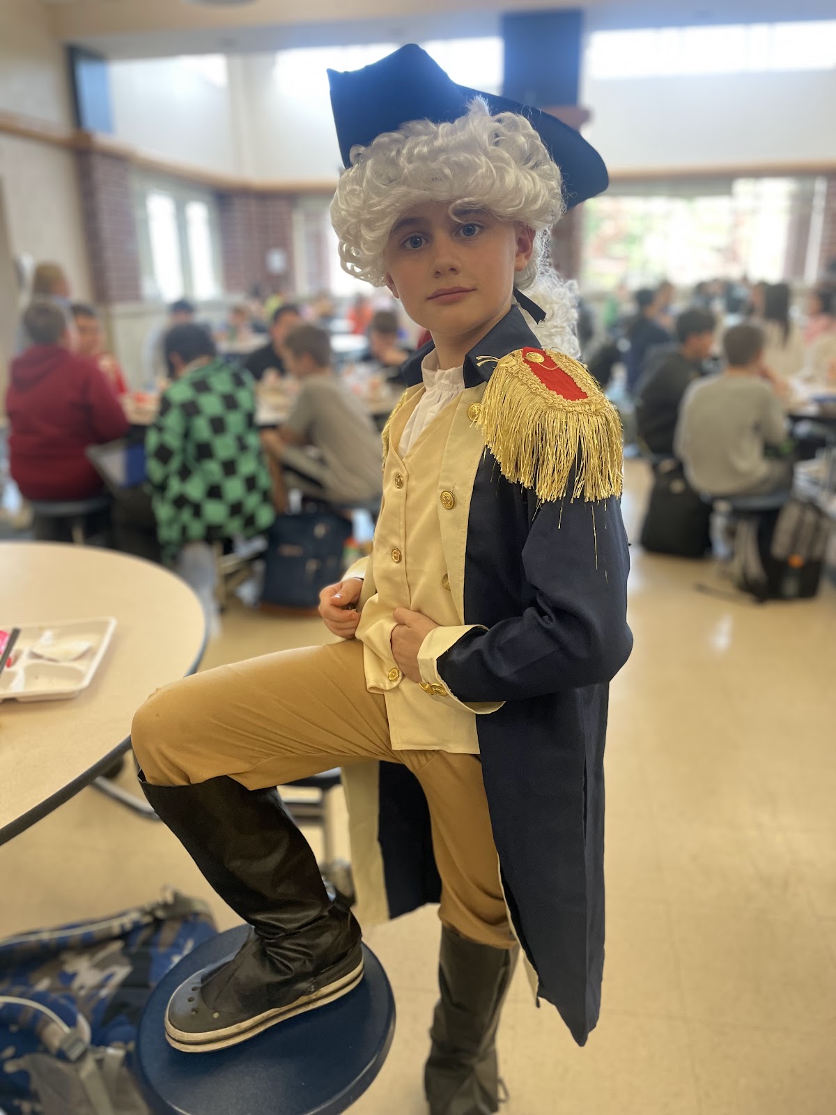 image of a student dressed like Napoleon for Halloween