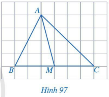 BÀI 10: TÍNH CHẤT BA ĐƯỜNG TRUNG TUYẾN CỦA TAM GIÁCKhởi độngCâu hỏi: Hình 96 minh họa một miếng bìa phẳng có dạng hình tam giác đặt thăng bằng trên đầu ngón tay tại điểm G. Điểm được xác định như thế nào?Đáp án chuẩn:Trung điểm ba đường trung tuyến của tam giác.I. Đường trung tuyến của tam giácBài 1: Quan sát hình 97 và cho biết các đầu mút của đoạn thẳng AM có đặc điểm gì? Đáp án chuẩn:A là một đỉnh của tam giác ABC, điểm M là trung điểm của cạnh BC.Bài 2: Trong hình 101, đoạn HK là đường trung tuyến của những tam giác nào?Đáp án chuẩn:AKC và BHCII. Tính chất ba đường trung tuyến của tam giácBài 1: Quan sát các đường trung tuyến AM, BN, CP của tam giác ABC trong Hình 102, cho biết ba đường trung tuyến đó có cùng đi qua một điểm hay không?Đáp án chuẩn:Ta thấy ba đường trung tuyến AM, BN, CP của tam giác ABC cùng đi qua điểm G.Bài 2: Cho tam giác PQR có hai đường trung tuyến QM và RK cắt nhau tại G. Gọi I là trung điểm của cạnh QR. Chứng minh rằng 3 điểm P, G, I thằng hàngĐáp án chuẩn:P, G, I thẳng hàng.Bài 3: Quan sát các đường trung tuyến AM, BN, CP của tam giác ABC trong hình 104. Bằng cách đếm số ô vuông, tìm các tỉ số AGAM;BGBN;CGCPĐáp án chuẩn:AGAM=23;BGBN=23;CGCP=23III. Bài tập