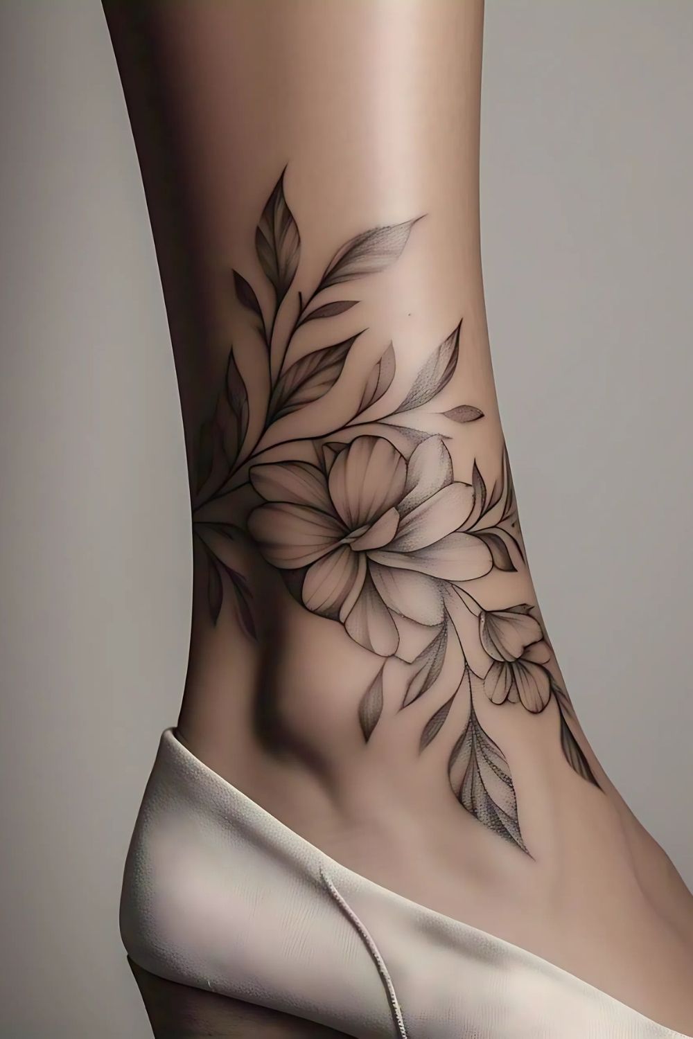 Shaded Ankle Tattoo