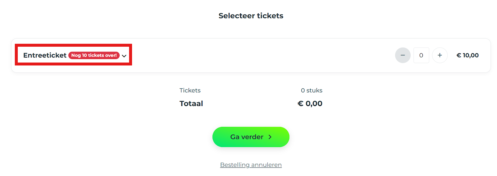 Ticketsoort