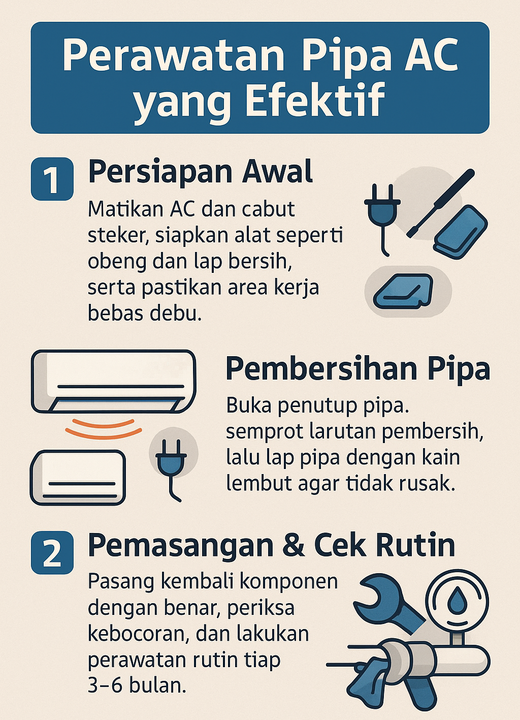 Langkah-langkah Perawatan Pipa AC yang Efektif