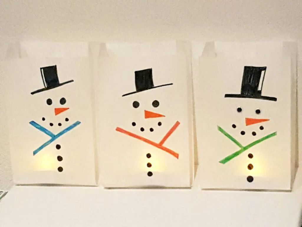 Easy Snowman Luminary