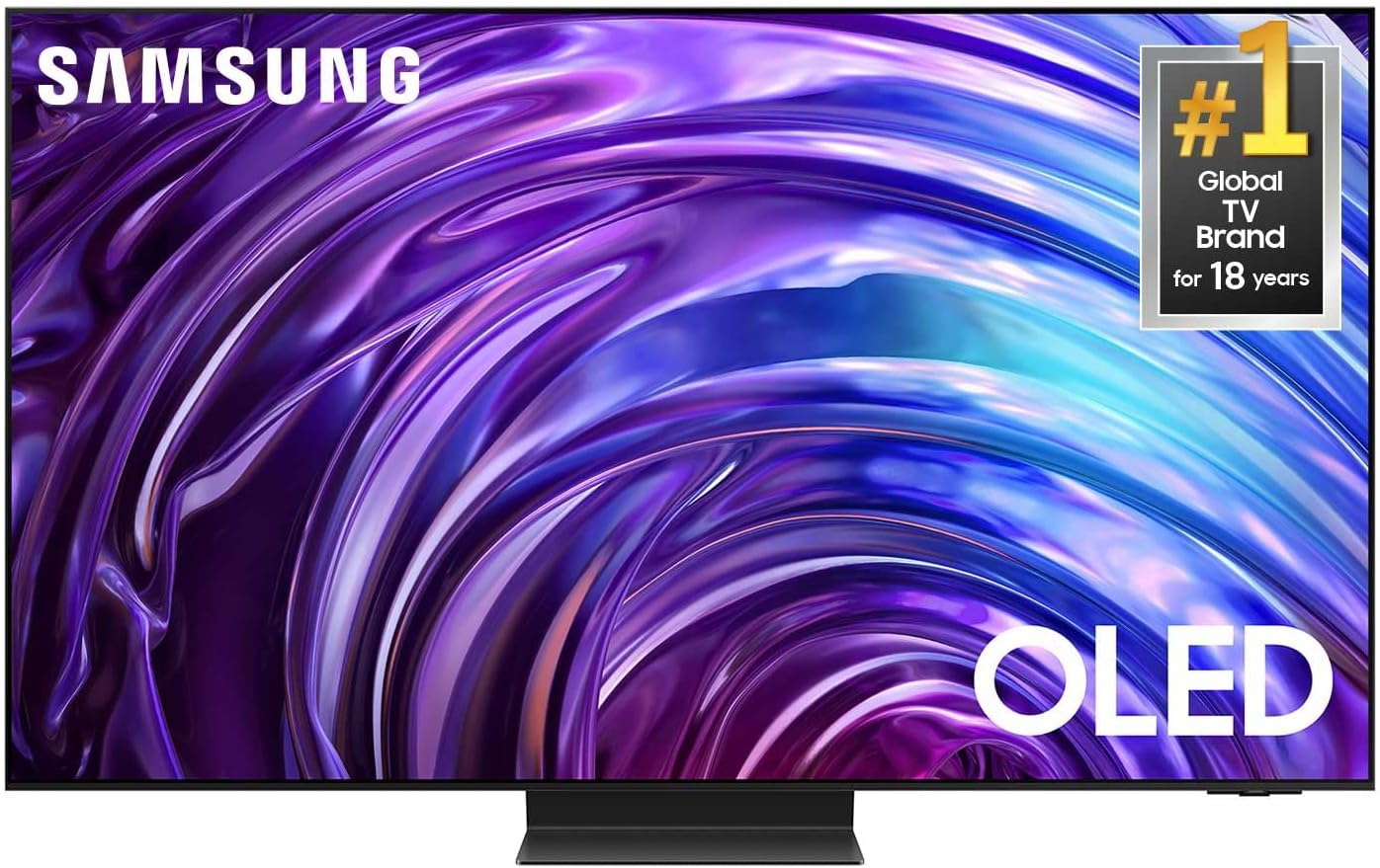Samsung S95D TV front view.