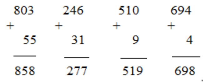 BÀI 76. PHÉP CỘNG ( KHÔNG NHỚ) TRONG PHẠM VI 1000