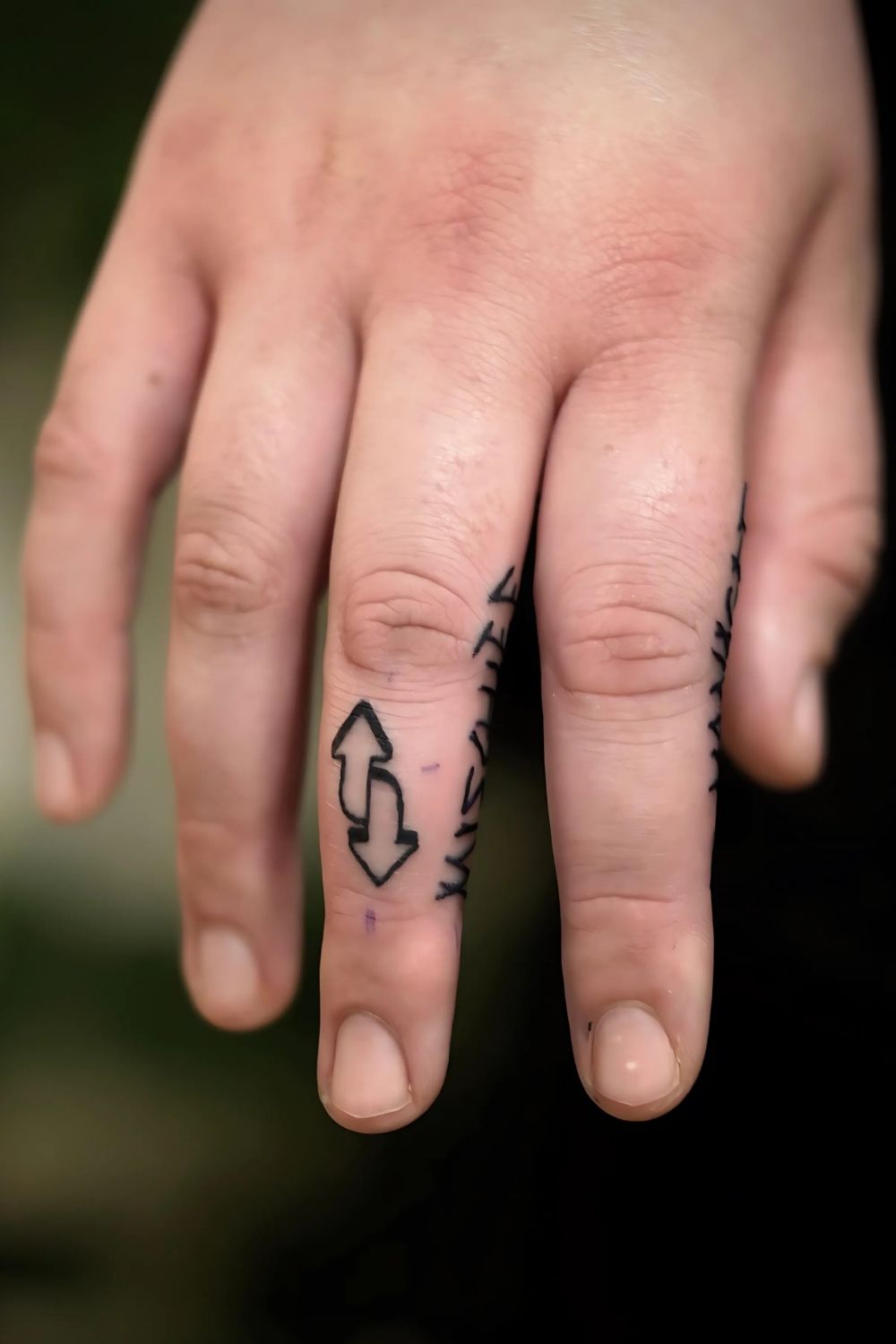 Arrow Finger Tattoo