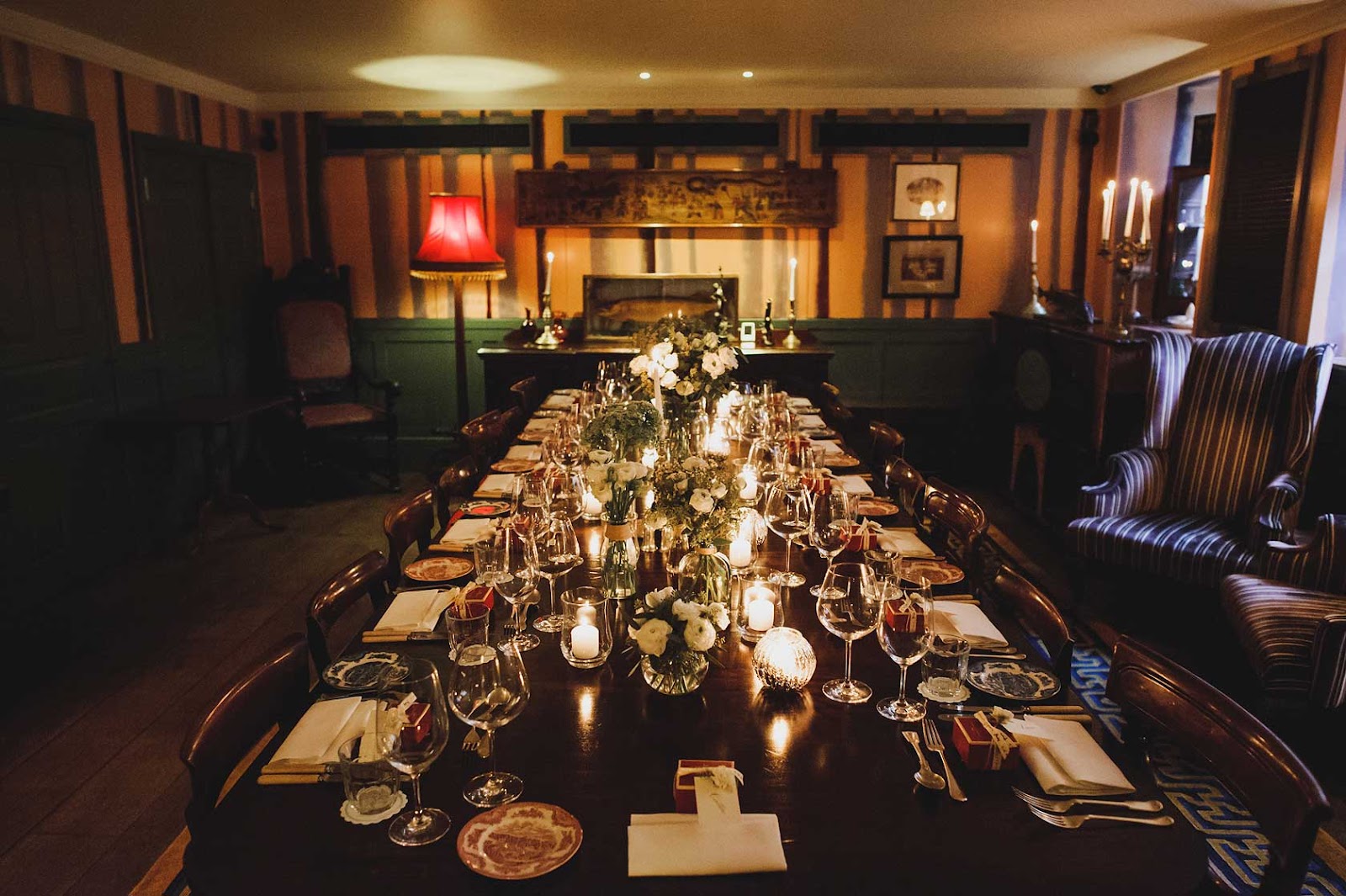 a decorated table in The Zetter Townhouse Cocktail Lounge
