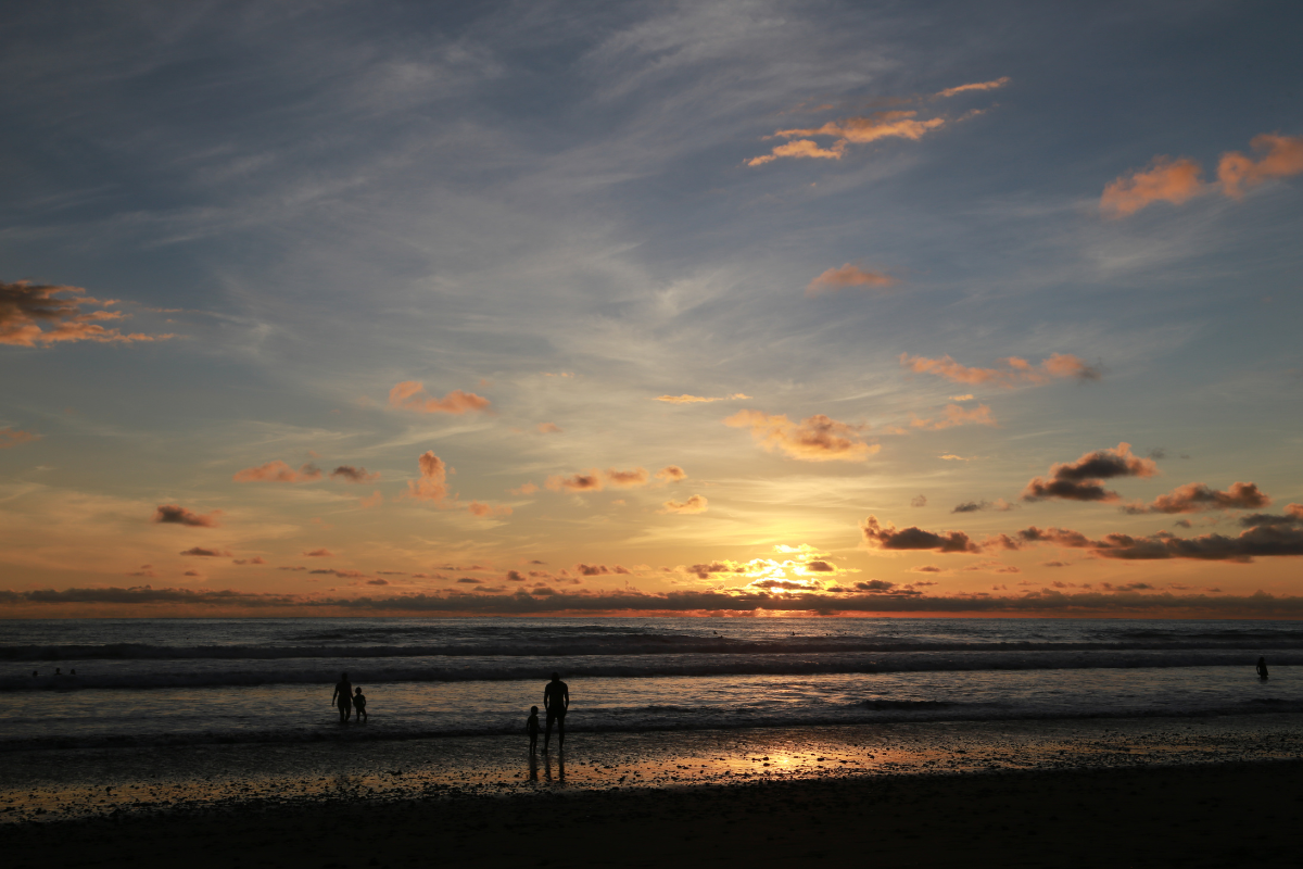 stunning sunset in Playa Hermosa 