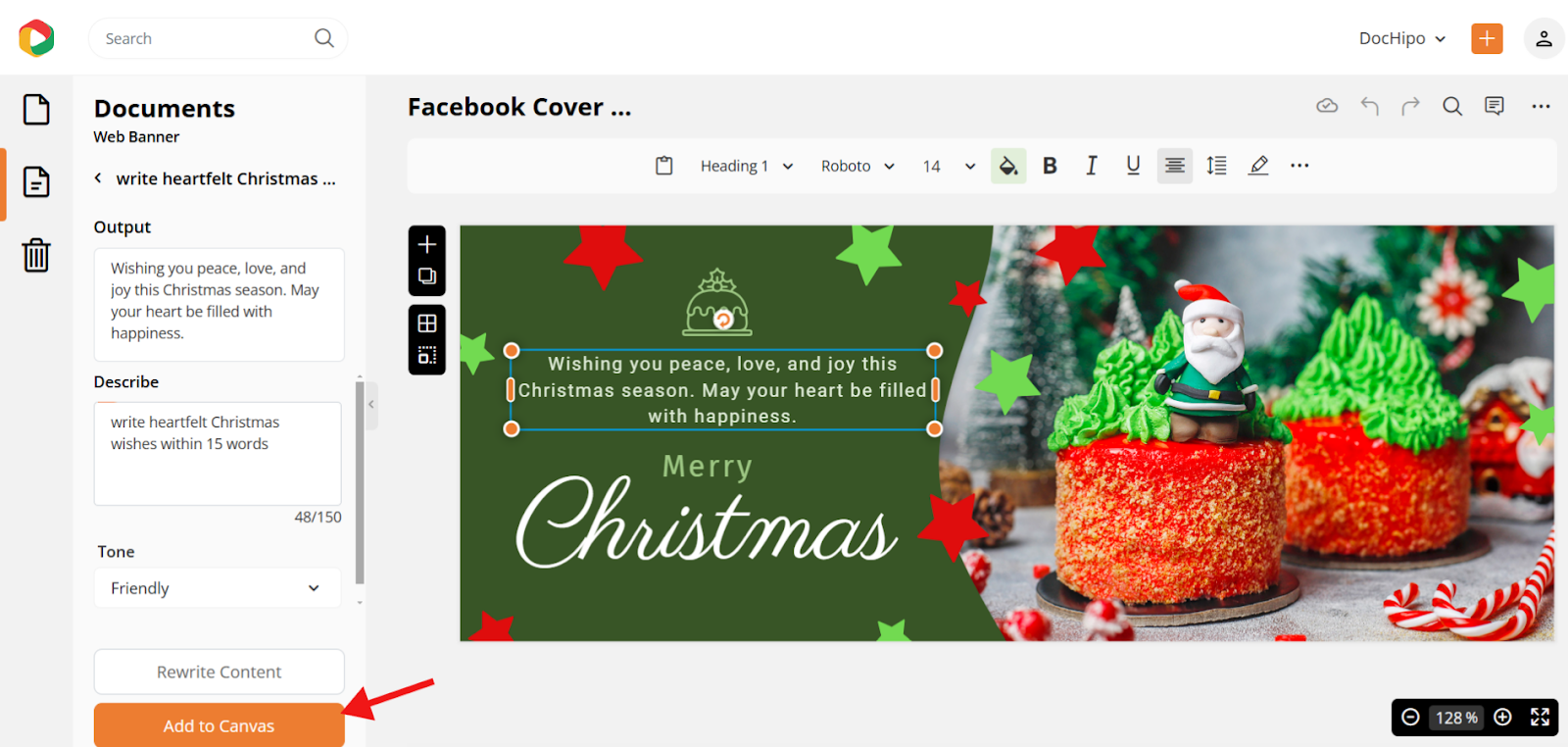 Christmas Facebook Cover AI writer