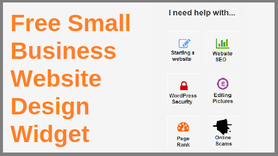 Widget gratuit de conception de sites Web pour petites entreprises