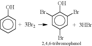 CHƯƠNG 5. DẪN XUẤT HALOGEN - ALCOHOL – PHENOLBÀI 21: PHENOLMỞ ĐẦUCatechin là một hợp chất phenol có trong lá chè xanh. Catechin có tác dụng chống oxi hoá, diệt khuẩn, kháng viêm, ngăn ngừa một số bệnh về tim mạch, cao huyết áp, tiêu hoá, làm chậm quá trình lão hoá Vậy hợp chất phenol là gì và có các tính chất đặc trưng nào?Đáp án chuẩn:- Phenol là những hợp chất hữu cơ trong phân tử có nhóm –OH liên kết trực tiếp với nguyên tử carbon của vòng benzene.- Là chất rắn, không màu, ít tan trong nước ở điều kiện thường, tan nhiều khi đun nóng, có tính độc, có thể gây bỏng khi tiếp xúc với da.- Tính acid yếu.- Phản ứng thế ở vòng benzene.1. KHÁI NIỆM2. ĐẶC ĐIỂM CẤU TẠO CỦA PHENOL3. TÍNH CHẤT VẬT LÍ4. TÍNH CHẤT HÓA HỌCBài 1: Phản ứng của phenol với dung dịch NaOH và dung dịch Na2CO3Thí nghiệm phenol tác dụng với dung dịch NaOH và với dung dịch Na2CO3 được tiến hành như sau:- Cho vào hai ống nghiệm, mỗi ống nghiệm khoảng 1 mL dung dịch phenol bão hoà (có màu trắng đục).- Cho khoảng 1 mL dung dịch NaOH 2 M vào ống nghiệm (1) và lắc đều.- Cho khoảng 1 mL dung dịch Na2CO3 2 M vào ống nghiệm (2) và lắc đều.Cả hai ống nghiệm đều quan sát được dung dịch từ màu trắng đục chuyển sang trong suốt.Hãy giải thích các hiện tượng xảy ra.Đáp án chuẩn:(1) C6H5OH + NaOH → C6H5ONa + H2O(2) C6H5OH + Na2CO3 ⇌ C6H5ONa + NaHCO3Bài 2: Hãy giải thích tại sao phenol có thể phản ứng được với dung dịch NaOH còn alcohol thì không phản ứng với dung dịch NaOH.Đáp án chuẩn:Vòng benzen hút electron làm mật độ electron trên nguyên tử O giảm Gốc hydrocarbon của alcohol đẩy electron làm mật độ electron trên nguyên tử O tăng Bài 3: Phản ứng của phenol với nước brominePhản ứng của phenol với nước bromine được tiến hành như sau:- Cho khoảng 1,0 mL dung dịch phenol 5% vào ống nghiệm.- Nhỏ vài giọt nước bromine bão hoà vào ống nghiệm, lắc đều. Nước bromine mất màu và xuất hiện kết tủa trắng.Hãy giải thích hiện tượng xảy ra và viết phương trình hoá học của phản ứng.Đáp án chuẩn:Hiện tượng: dung dịch bromine bị nhạt màu dần, có tủa trắng.Bài 2: So sánh điều kiện phản ứng bromine hoá vào vòng benzene của phenol và benzene. Từ đó, rút ra nhận xét khả năng thế nguyên tử hydrogen ở vòng benzene của phenol so với benzene.Đáp án chuẩn:Điều kiện nhiệt độ cao và có xúc tác FeBr3Điều kiện thường.=> Khả năng thế nguyên tử hydrogen của phenol xảy ra dễ dàng hơn với benzene.Bài 3: Viết phương trình hoá học của phản ứng xảy ra khi cho 4-methylphenol tác dụng với nước bromine.Đáp án chuẩn:Bài 4: Phản ứng nitro hoá phenol – tổng hợp picric acidThí nghiệm nitro hoá phenol được tiến hành như sau:- Cho 0,5 g phenol và khoảng 1,5 mL H2SO4 đặc vào ống nghiệm, đun nhẹ hỗn hợp trong khoảng 10 phút để thu được chất lỏng đồng nhất.- Để nguội ống nghiệm rồi ngâm bình trong cốc nước đá.- Nhỏ từ từ 3 mL dung dịch HNO3 đặc vào hỗn hợp và lắc đều. Nút bằng bông tầm dung dịch NaOH.- Đun cách thuỷ hỗn hợp trong nồi nước nóng 15 phút.- Làm lạnh hỗn hợp rồi đem pha loãng hỗn hợp với khoảng 10 mL nước cất, picric acid kết tủa ở dạng tinh thể màu vàng.Hãy giải thích hiện tượng xảy ra và viết phương trình hoá học của phản ứng.Chú ý: Thí nghiệm thực hiện trong tủ hốt hoặc nơi thoáng khí. Cần thận trọng khi làm việc với dung dịch HNO3 đặc và dung dịch H2SO4 đặc.Đáp án chuẩn:Hiện tượng: có tinh thể rắn màu vàng.5. ỨNG DỤNG6. ĐIỀU CHẾ