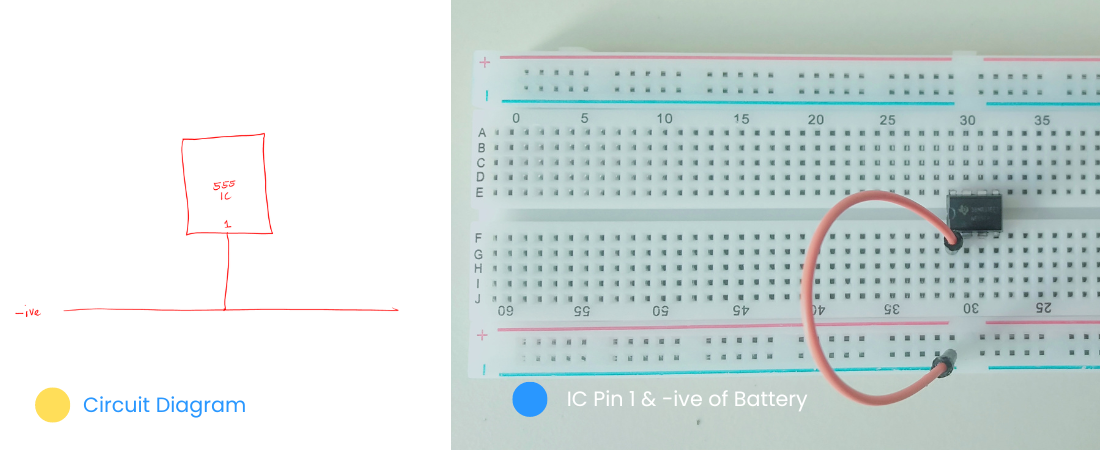 Flashing circuit first connection