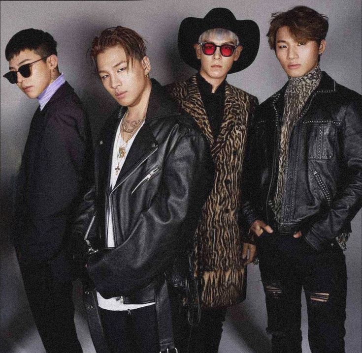 This contain  an image of big bang members