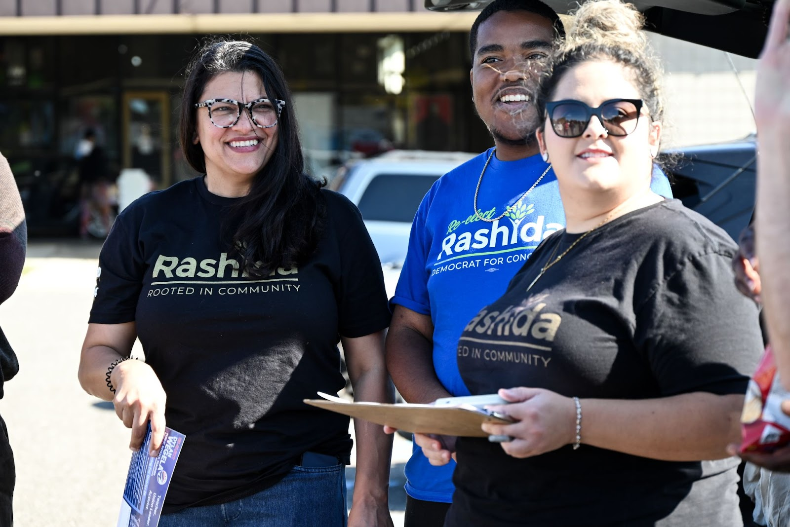 Rashida goes door-knocking