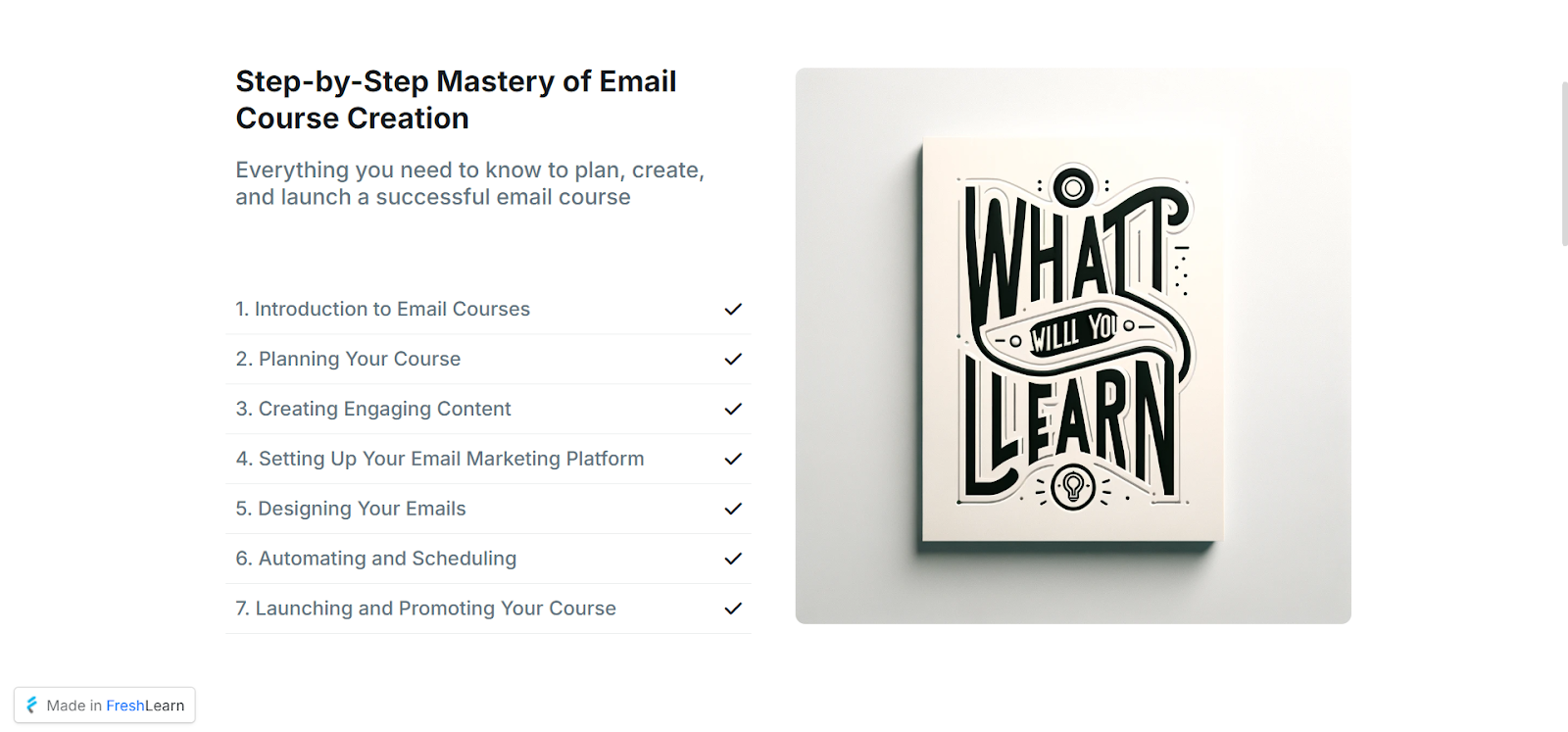 Email Course Creation