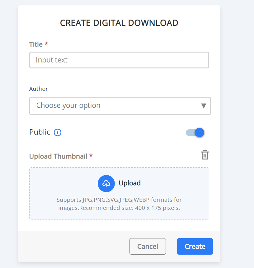 Create Digital Download