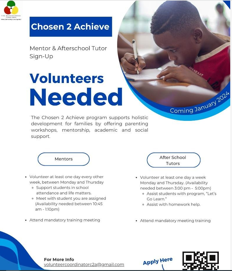 A poster for a volunteer program

AI-generated content may be incorrect.