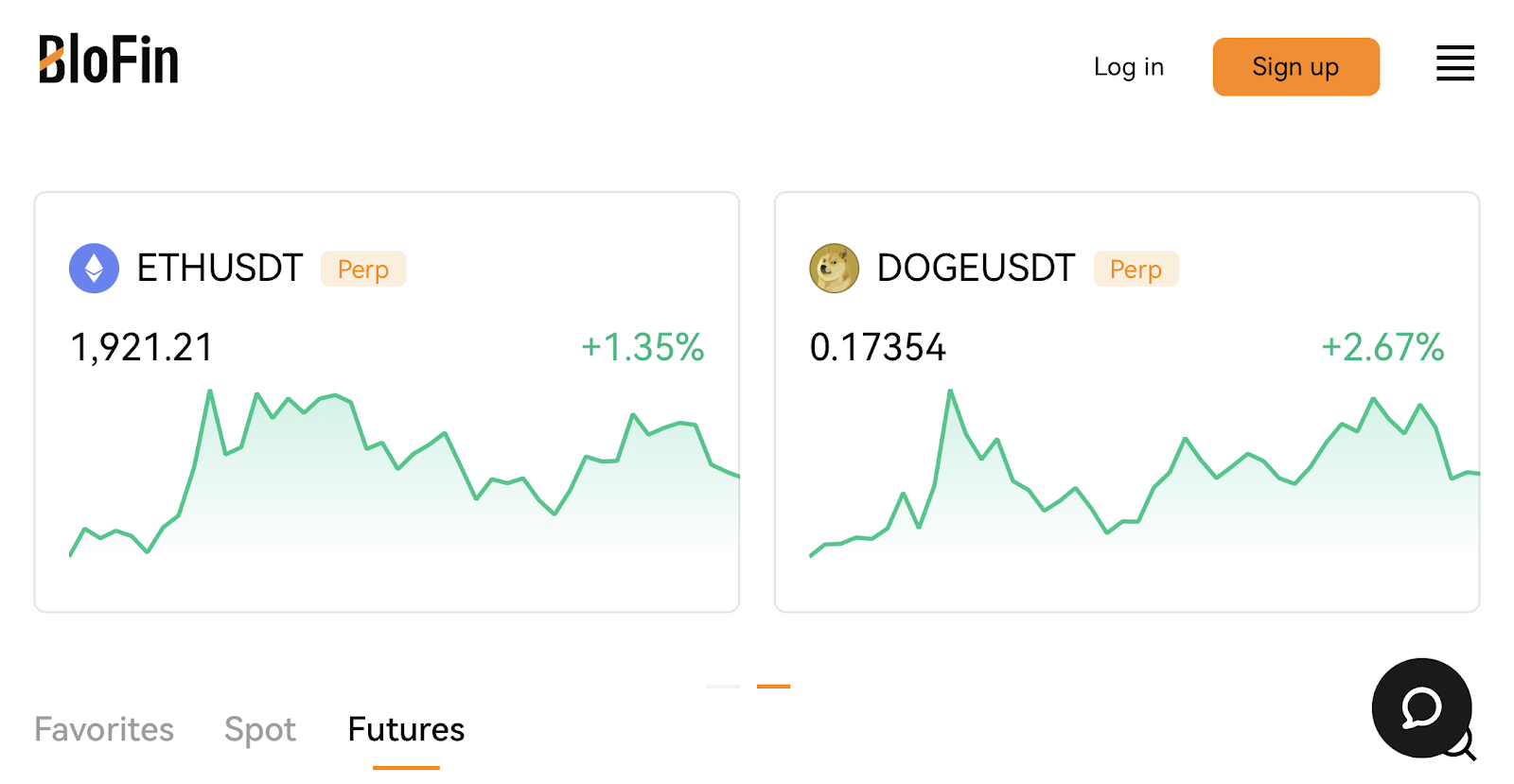 blofin futures trading homepage