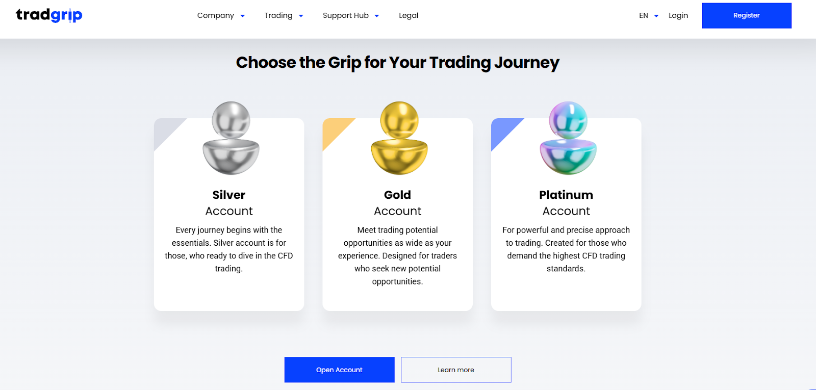 TradGrip Account Type 