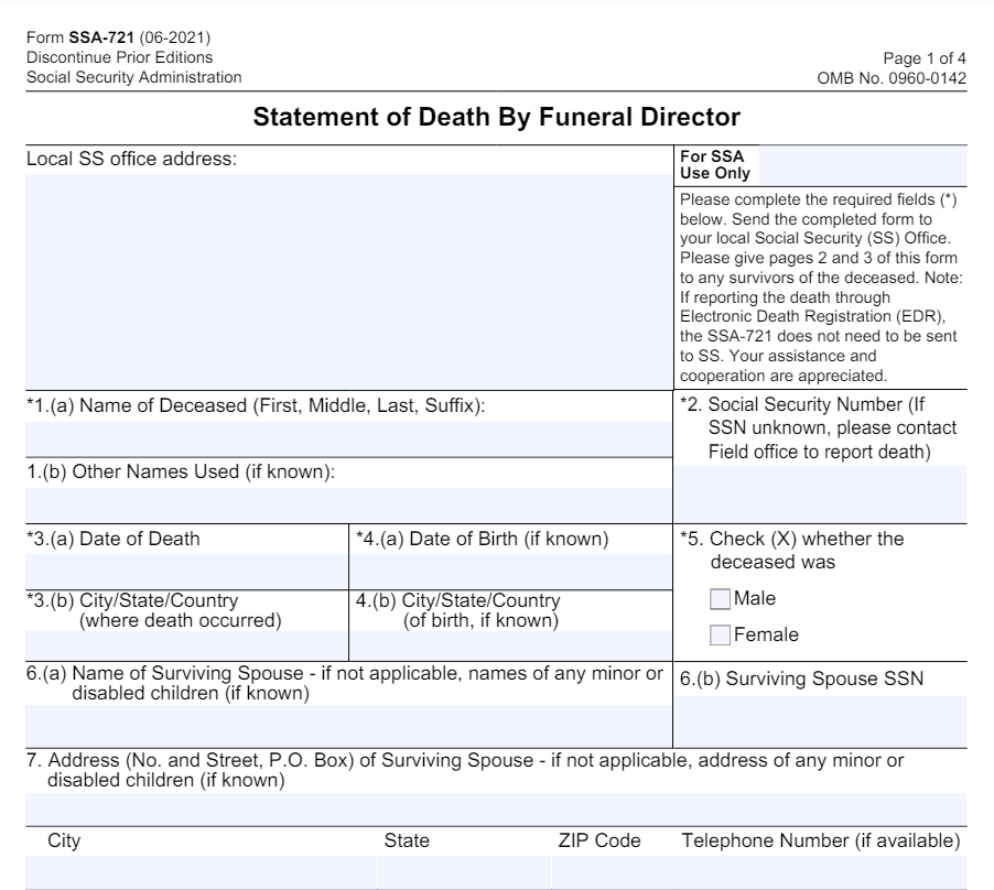 Can I report the Death of SSI Beneficiaries?