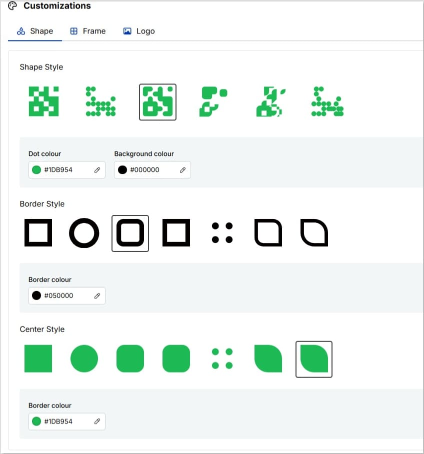 Customize QR code shape