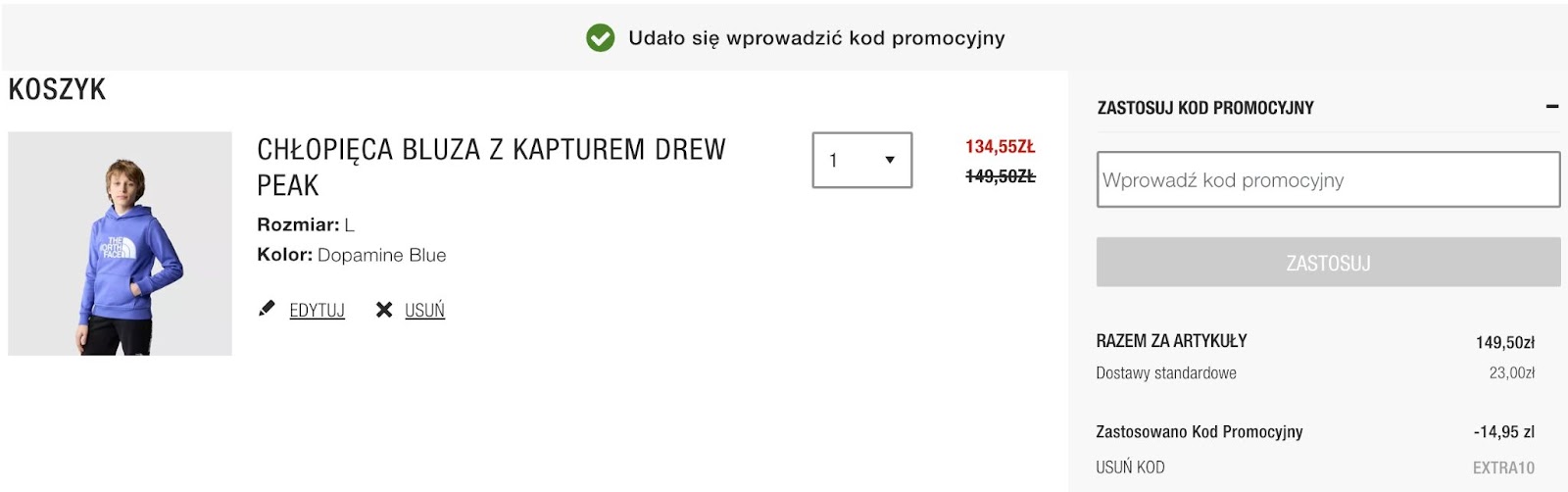 The North Face kod rabatowy -10%