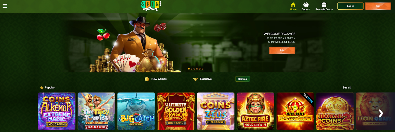 SpinMillion Homepage