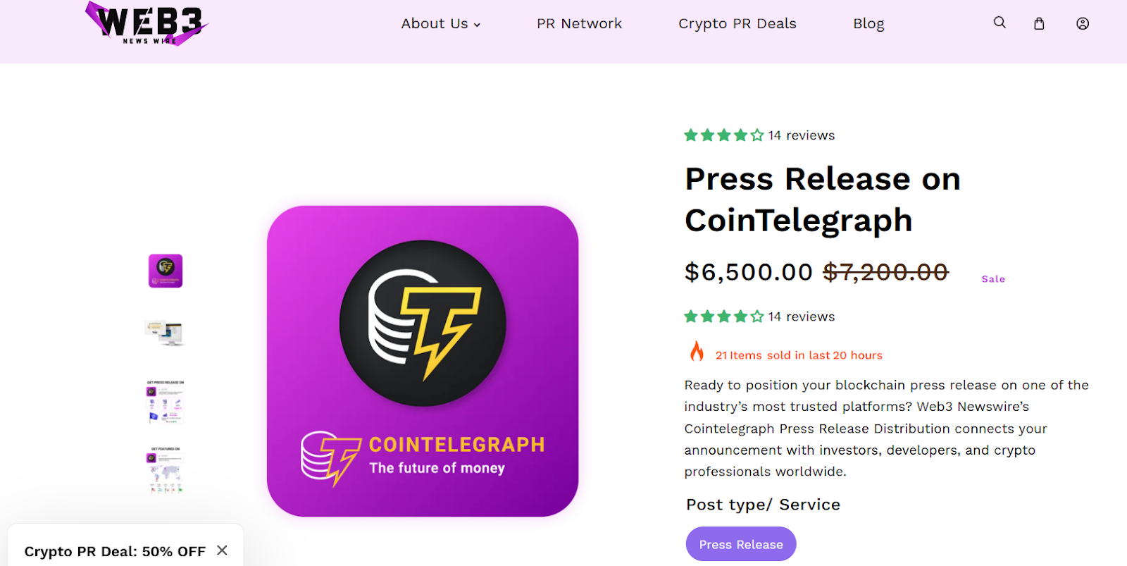 Press Release on CoinTelegraph