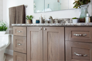 comparing bathroom cabinet materials for your home remodel solid wood cabinets with metal handles custom built michigan