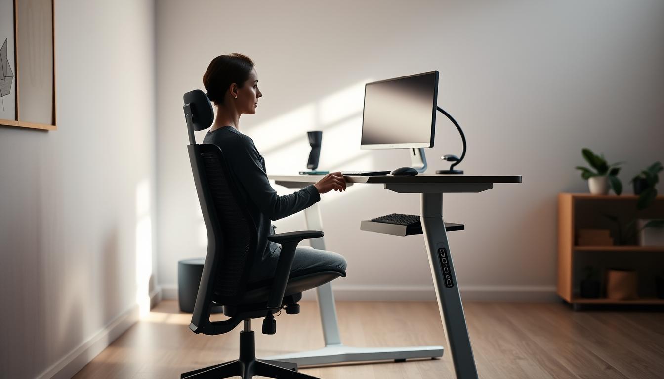 zit-sta bureau en ergonomische accessoires