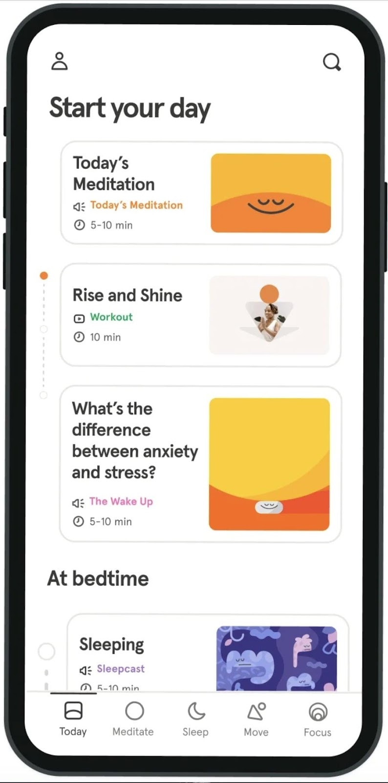 Reduce stress, improve focus, and build mindfulness with guided meditations using Headspace