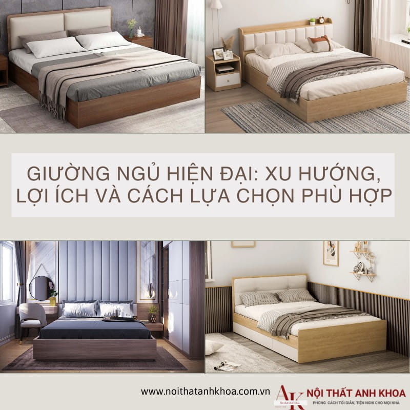 Mẫu giường ngủ hiện đại giá tốt nhất HCM