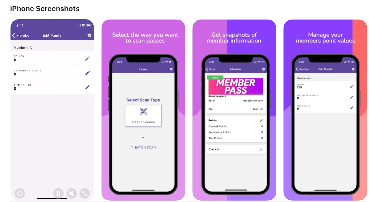 PassReader app for loyalty program management