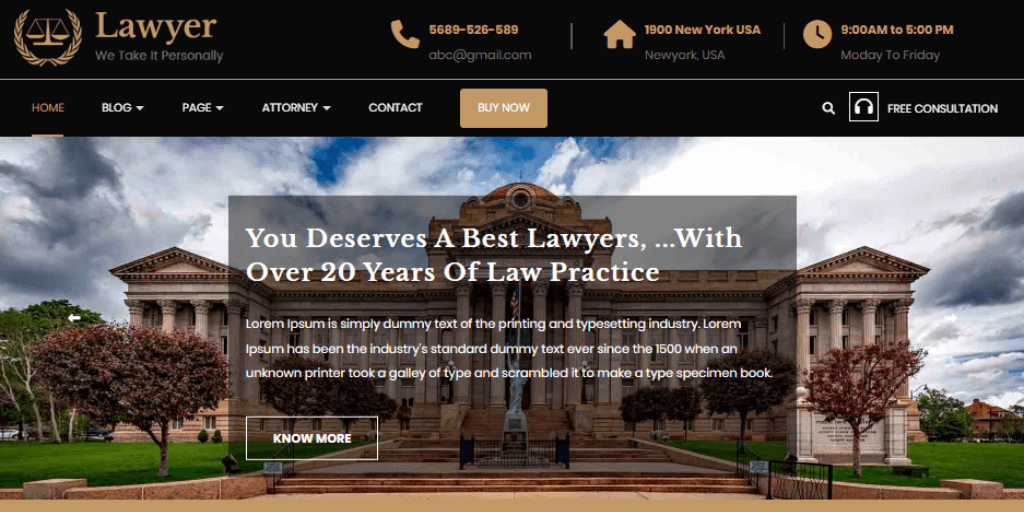 VW Lawyer Attorney WordPress Theme