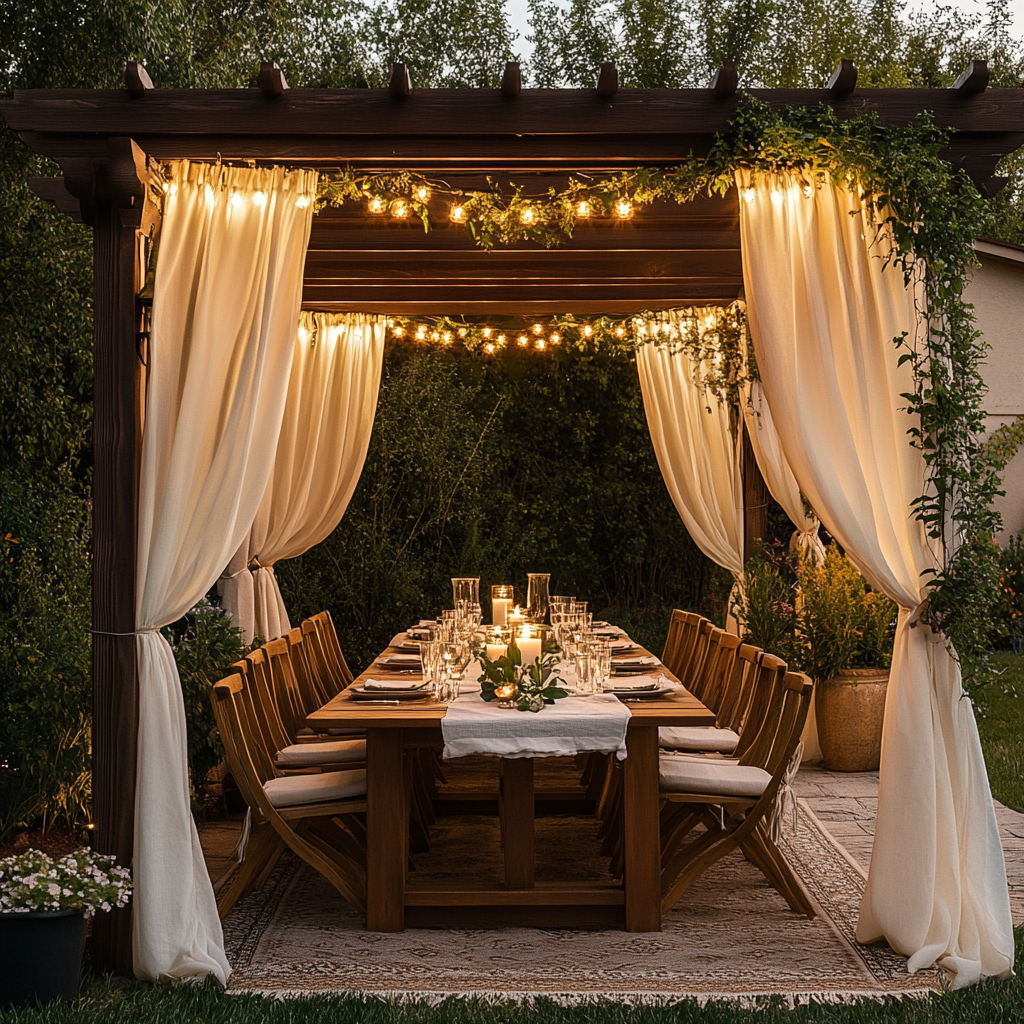 an image of a dining pergola. 