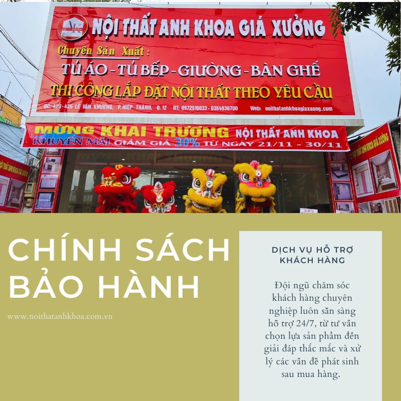 Chính sách bảo hành và dịch vụ hỗ trợ khách hàng