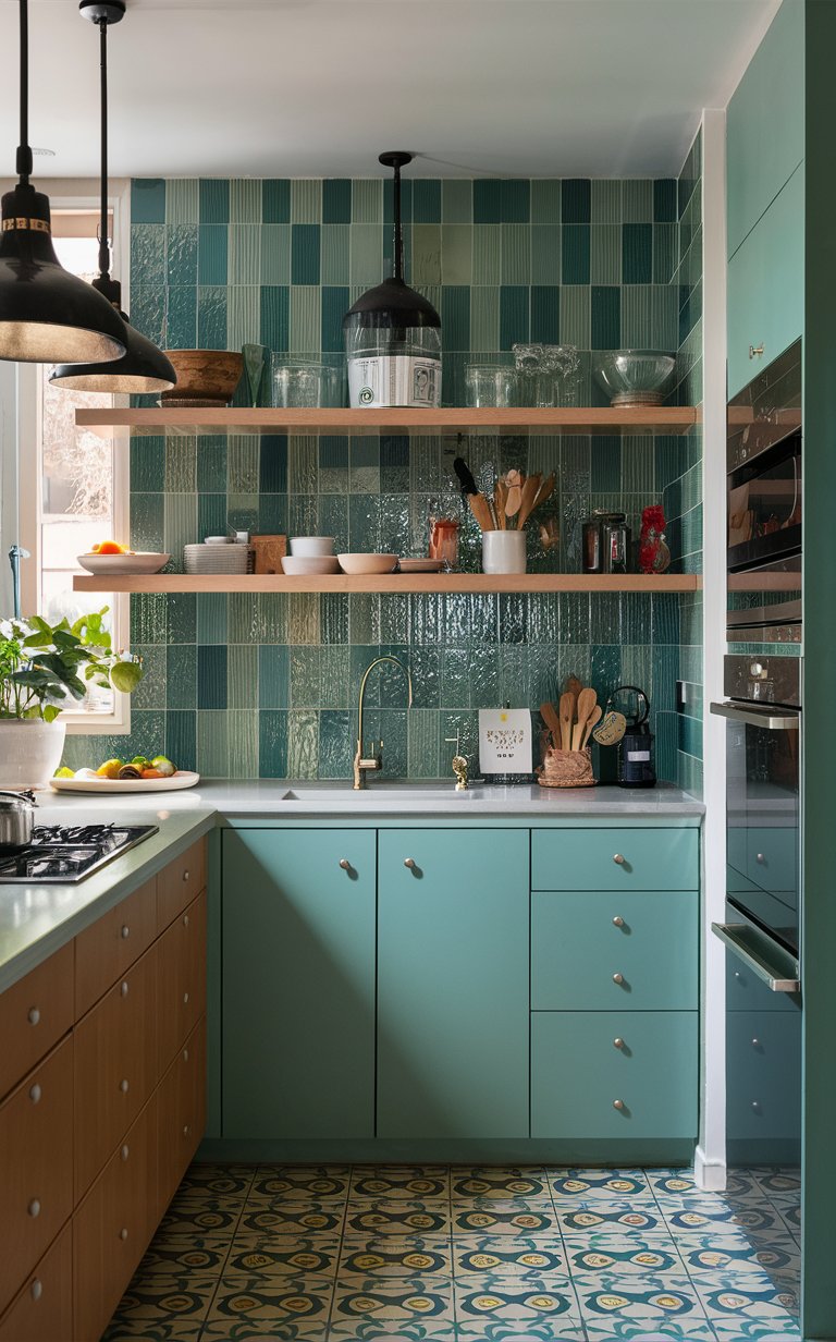  Recycled glass tiles are eco-friendly and stylish. They add a modern touch while being sustainable, and their reflective surfaces can help brighten up small spaces.