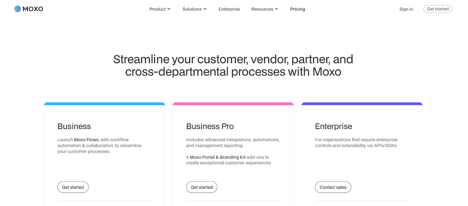 Moxo Pricing