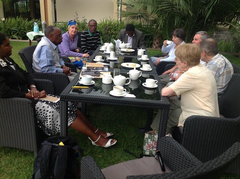 Shyira Trust members with their friend, Rucyahana